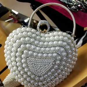 Pearl and rhinestone handbag.